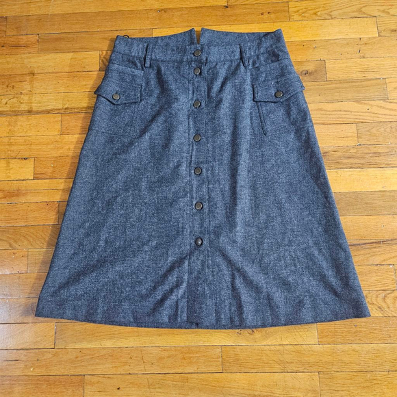 Dolce & Gabbana Women's Gray Wool Skirt Size 46 US 12 Made in Italy - Picture 1 of 9